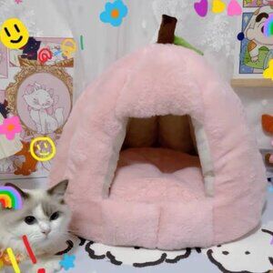 Soft Plush Cat Cave Bed